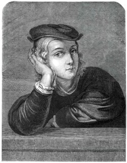 Raphael at the age of 15 - painted by himself - from the Louvre Gallery, 1845. Creator: Unknown.