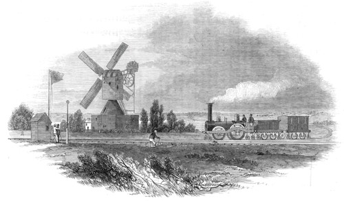 Prosser's Wooden Railway, Wimbledon Common, 1845. Creator: Unknown.