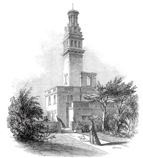 Lansdown Tower and garden, 1845. Creator: Smyth.