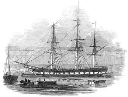 The Ship "Tory", in the West India Docks, 1845. Creator: Unknown.
