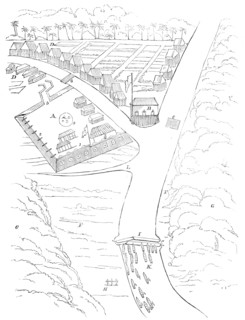 Plan of attack on the Borneo pirates, 1845. Creator: Unknown.