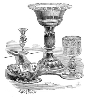 Rare Venetian glass, 1845. Creator: John Wykeham Archer.
