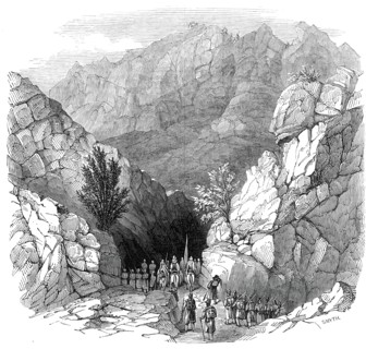 Algeria - passage of the Iron Gates, 1845. Creator: Smyth.