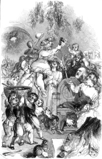 Bringing in Christmas - drawn by William Harvey, 1845. Creator: George Dalziel.