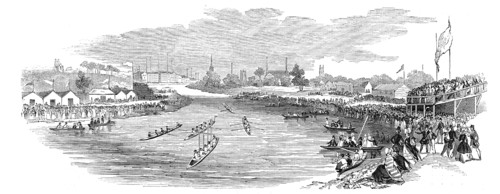 Manchester Regatta - from a sketch by Mr. Hayes, 1844. Creator: Unknown.