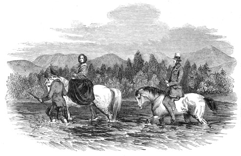 The Queen and Prince Albert fording the Garry, 1844. Creator: Unknown.