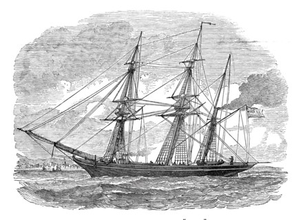 The iron steam screw collier, "Q. E. D.", 1844. Creator: Unknown.
