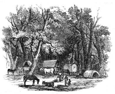 Gipsies in the park, 1844. Creator: Unknown.