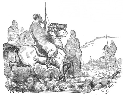 War in Morocco - Arab and Moorish Cavalry, 1844. Creator: Unknown.