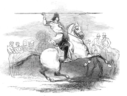 The "Tartar Soldier", in Hyde Park, 1844. Creator: Unknown.