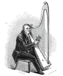 Mr. Roberts, the Welsh Harper, 1844. Creator: Unknown.