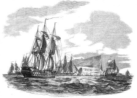 The British Fleet off Gibraltar, 1844. Creator: Unknown.
