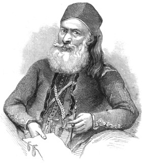 Portrait of the late Pacha of Egypt - from a recent drawing, 1844. Creator: Unknown.