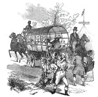 The Road - wagons, etc, 1844. Creator: Unknown.