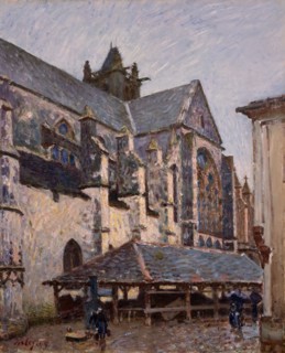 The Church at Moret in the Rain