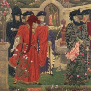 Choosing The Red and White Roses in the Temple Garden, 1910. Creator: Harry Payne.