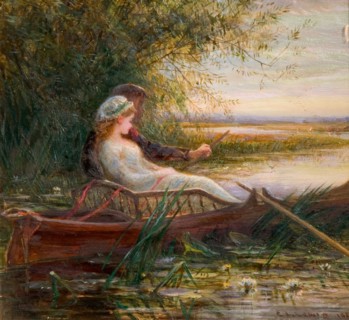 Two Figures In A Boat