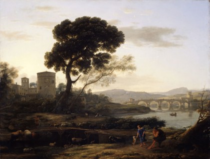 Landscape near Rome with a View of the Ponte Molle