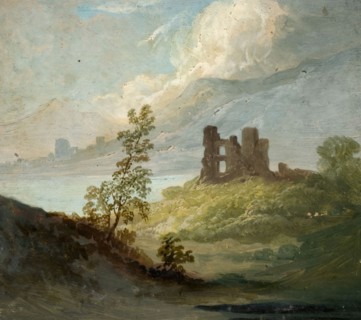 Stone Ruin on Hilltop [undated]. Creator: Lines Family.