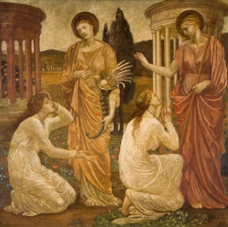 Cupid and Psyche - Palace Green Murals - Psyche at the Shrines of Juno and Ceres