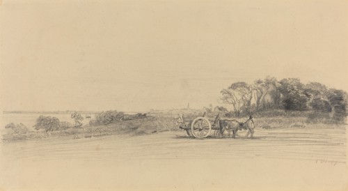 L'Ile aux Moines with Figure and Cart