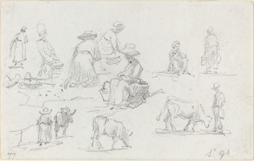 Peasants and Cows [recto]