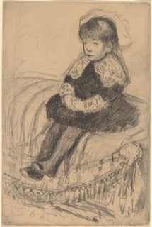 Child Seated on a Sofa