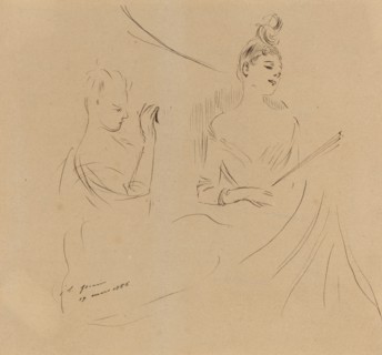 Two Ladies in a Loge