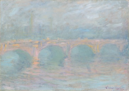 Monet, Pont de Waterloo, coucher de soleil