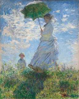 Woman with a Parasol - Madame Monet and Her Son