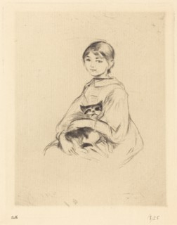 Little Girl with Cat