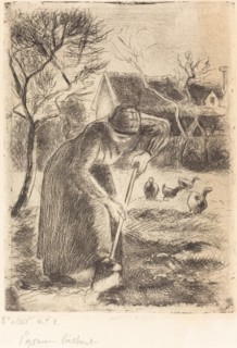 Paysanne bêchant