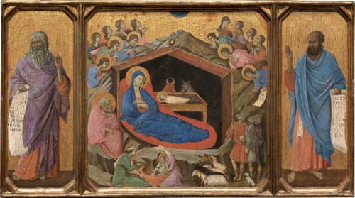 The Nativity with the Prophets Isaiah and Ezekiel