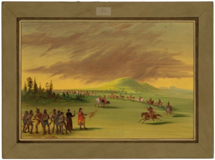 La Salle Meets a War Party of Cenis Indians on a Texas Prairie. April 25