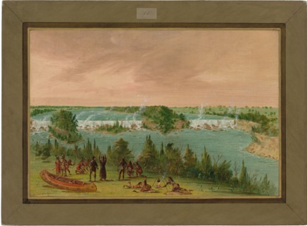Father Hennepin and Companions at the Falls of St. Anthony. May 1