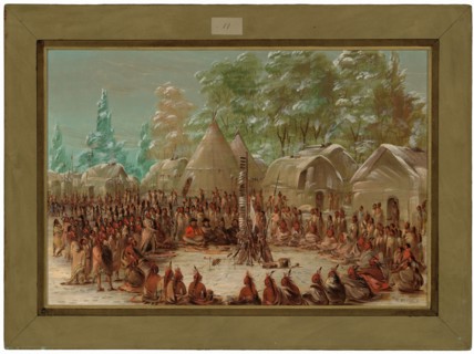 La Salle's Party Feasted in the Illinois Village. January 2