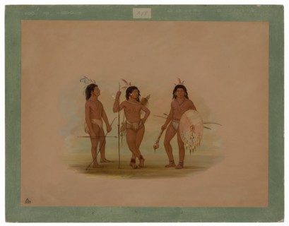 A Puelchee Chief and Two Young Warriors