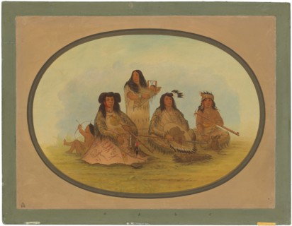 The Sioux Chief with Several Indians