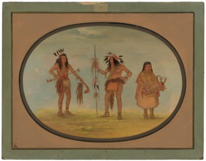 Two Ojibbeway Warriors and a Woman