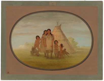 Camanchee Chief's Children and Wigwam