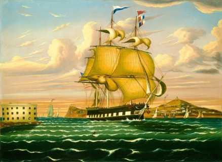 Packet Ship Passing Castle Williams