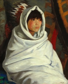 Indian Girl in White Blanket