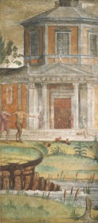 Cephalus and Pan at the Temple of Diana, c. 1520/1522. Creator: Bernardino Luini.