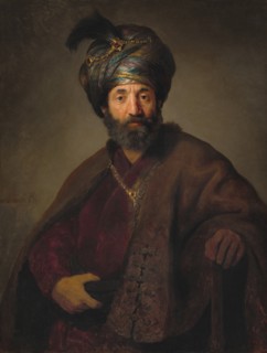 Man in Oriental Costume, c. 1635. Creators: Rembrandt Harmensz van Rijn, Workshop of Rembrandt.