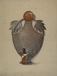 Pa. German Tin Sconce, c. 1937. Creator: William L Antrim.