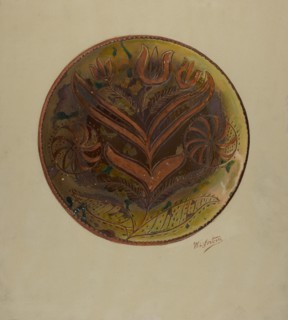 Pa. German Plate, c. 1937. Creator: William L Antrim.