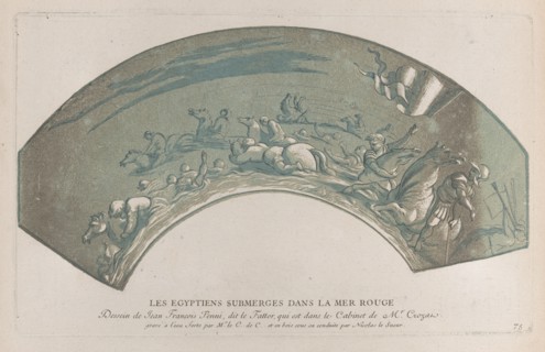 Pharaoh's army engulfed by the Red Sea; from 'Recueil d'estampes d'après les plus b...
