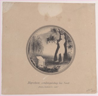 Hidden silhouette of Napoleon contemplating his tomb