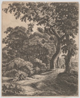 Two Travellers Resting in the Woods