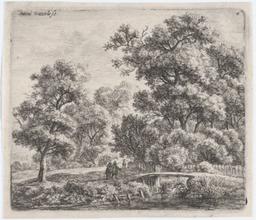 A Man and a Woman Near a Small Bridge